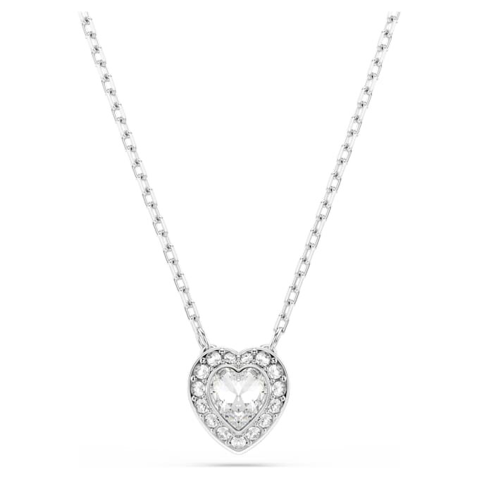 Pingente Ariana Grande X Swarovski com cortes mistos, coração, branco, banhado a ródio Pingente Ariana Grande X Swarovski com cortes mistos, coração, branco, banhado a ródio
