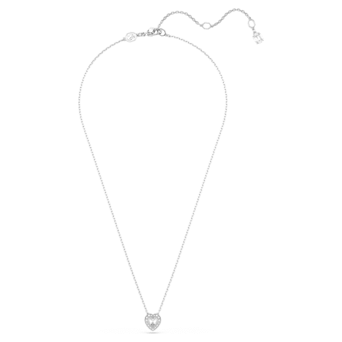 Pingente Ariana Grande X Swarovski com cortes mistos, coração, branco, banhado a ródio Pingente Ariana Grande X Swarovski com cortes mistos, coração, branco, banhado a ródio