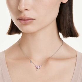 Pingente Ariana Grande X Swarovski com cortes mistos, libélula, multicolorido, banhado a ródio