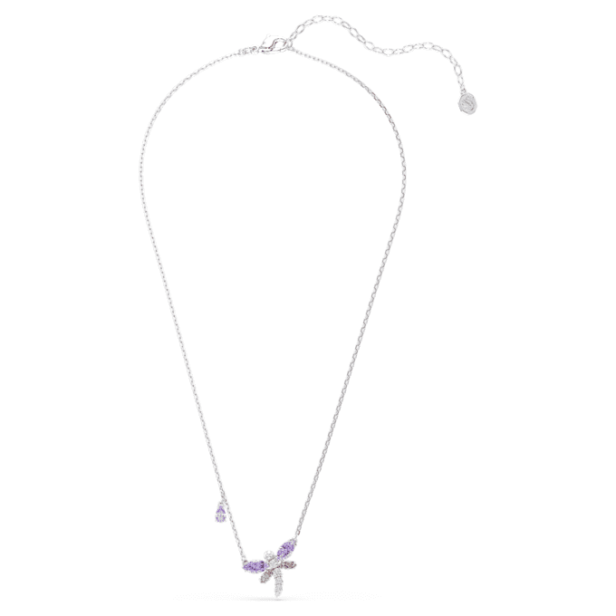 Pingente Ariana Grande X Swarovski com cortes mistos, libélula, multicolorido, banhado a ródio Pingente Ariana Grande X Swarovski com cortes mistos, libélula, multicolorido, banhado a ródio