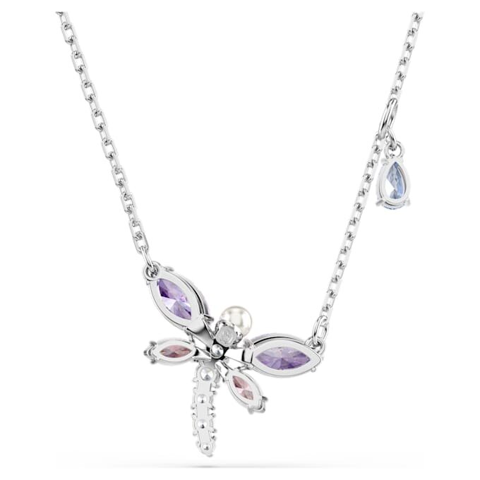 Pingente Ariana Grande X Swarovski com cortes mistos, libélula, multicolorido, banhado a ródio Pingente Ariana Grande X Swarovski com cortes mistos, libélula, multicolorido, banhado a ródio