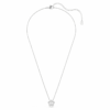 Pingente Ariana Grande X Swarovski com pérola de cristal, corte redondo, flor, branco, banhado a ródio