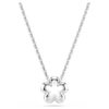 Pingente Ariana Grande X Swarovski com pérola de cristal, corte redondo, flor, branco, banhado a ródio