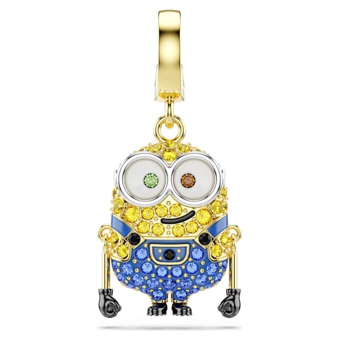 Pingente Bob dos Minions com pavé, multicolorido, banhado a dourado Pingente Bob dos Minions com pavé, multicolorido, banhado a dourado