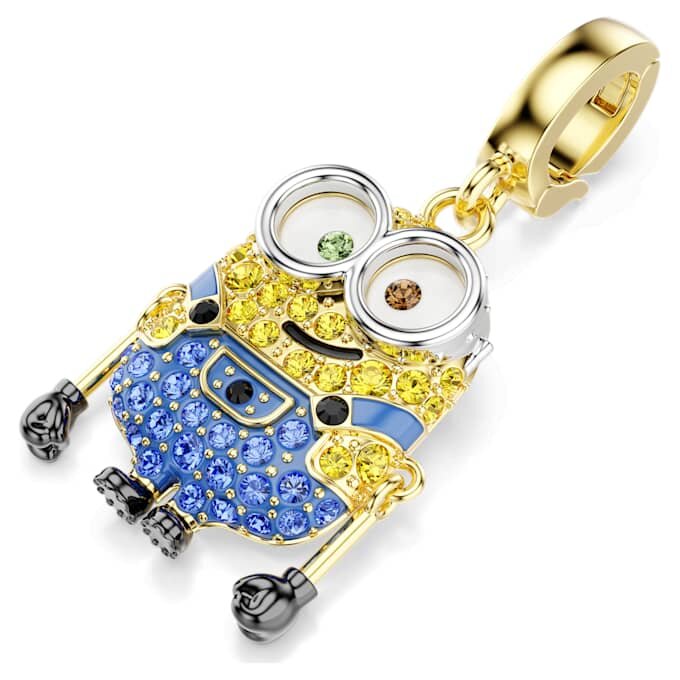 Pingente Bob dos Minions com pavé, multicolorido, banhado a dourado Pingente Bob dos Minions com pavé, multicolorido, banhado a dourado