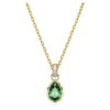 Pingente Chroma com corte em pêra, verde, banhado a dourado Pingente Chroma com corte em pêra, verde, banhado a dourado
