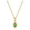 Pingente Chroma com corte em pêra, verde, banhado a dourado Pingente Chroma com corte em pêra, verde, banhado a dourado