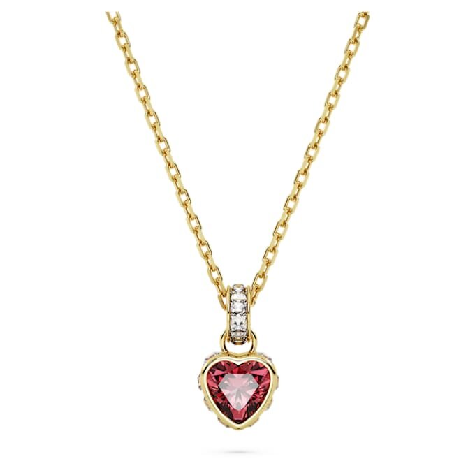 Pingente Chroma em forma de coração, vermelho, banhado a ouro Pingente Chroma em forma de coração, vermelho, banhado a ouro