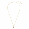 Pingente Chroma em forma de coração, vermelho, banhado a ouro Pingente Chroma em forma de coração, vermelho, banhado a ouro