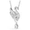 Pingente Cisne, Branco, banhado a ródio