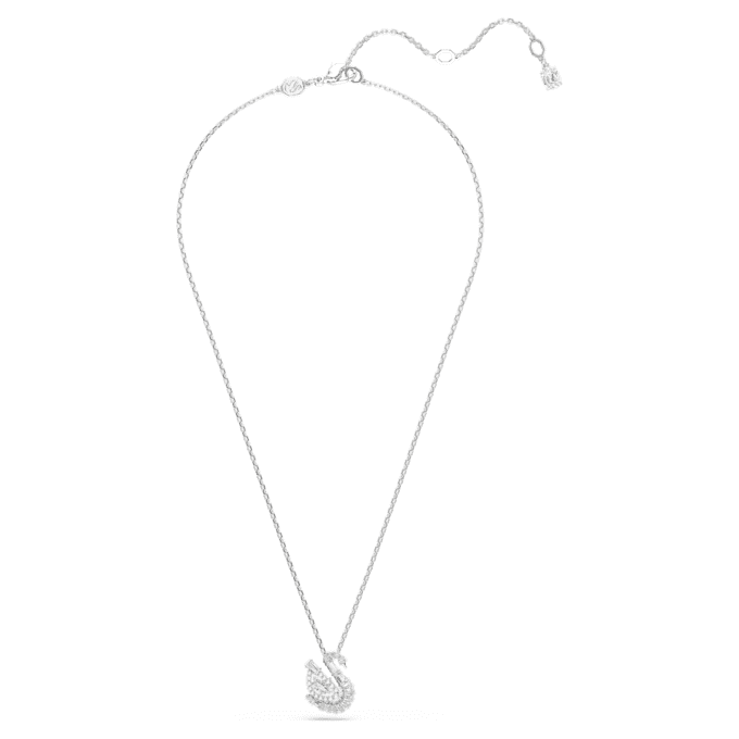 Pingente Cisne com cortes mistos, Cisne, Branco Pingente Cisne com cortes mistos, Cisne, Branco