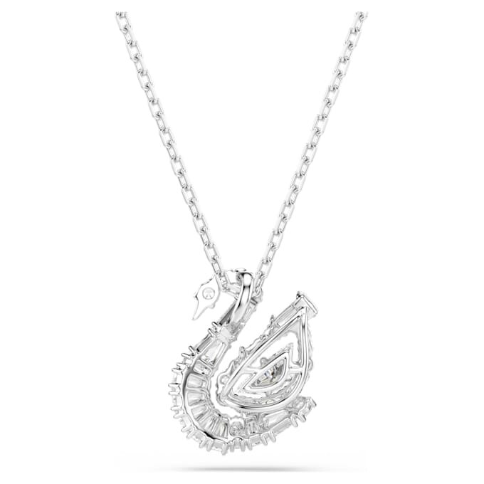 Pingente Cisne com cortes mistos, Cisne, Branco Pingente Cisne com cortes mistos, Cisne, Branco