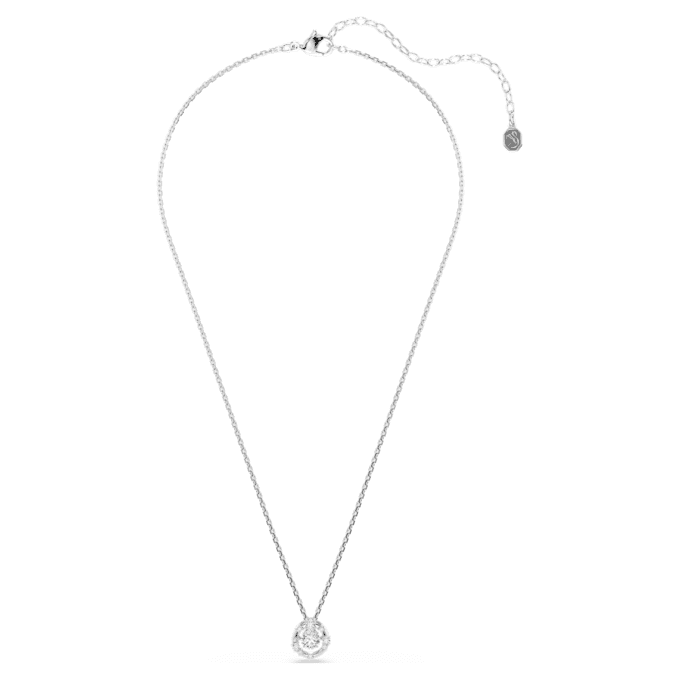 Pingente Constella com corte redondo, pedra dançante, branco, banhado a ródio Pingente Constella com corte redondo, pedra dançante, branco, banhado a ródio