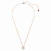 Pingente Constella com corte redondo, pedra dançante, cor-de-rosa, banhado a ouro rosa Pingente Constella com corte redondo, pedra dançante, cor-de-rosa, banhado a ouro rosa