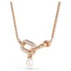 Pingente Constella com pérola de cristal, corte redondo, branco, banhado a ouro rosa Pingente Constella com pérola de cristal, corte redondo, branco, banhado a ouro rosa