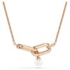 Pingente Constella com pérola de cristal, corte redondo, branco, banhado a ouro rosa Pingente Constella com pérola de cristal, corte redondo, branco, banhado a ouro rosa
