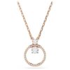 Pingente Constella Pavé, corte redondo, branco, banhado a ouro rosa Pingente Constella Pavé, corte redondo, branco, banhado a ouro rosa