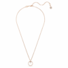 Pingente Constella Pavé, corte redondo, branco, banhado a ouro rosa Pingente Constella Pavé, corte redondo, branco, banhado a ouro rosa