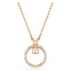 Pingente Constella Pavé, corte redondo, branco, banhado a ouro rosa Pingente Constella Pavé, corte redondo, branco, banhado a ouro rosa