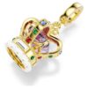 Pingente «Coroa dos Minions» com cortes mistos, multicolorido, banhado a ouro