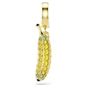 Pingente de banana dos Minions com pavé, amarelo, banhado a ouro