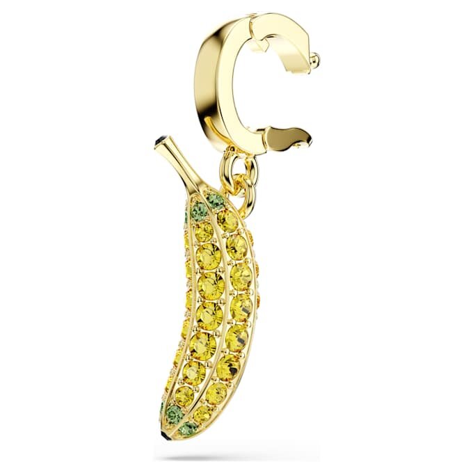 Pingente de banana dos Minions com pavé, amarelo, banhado a ouro Pingente de banana dos Minions com pavé, amarelo, banhado a ouro