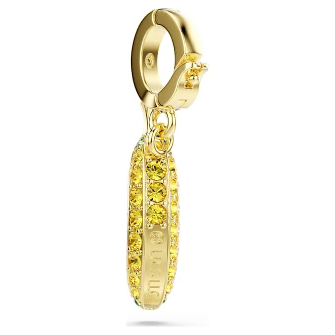Pingente de banana dos Minions com pavé, amarelo, banhado a ouro Pingente de banana dos Minions com pavé, amarelo, banhado a ouro
