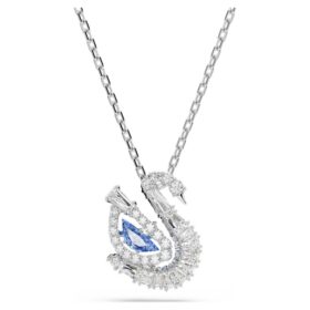 Pingente de cisne com cortes mistos, cisne, azul
