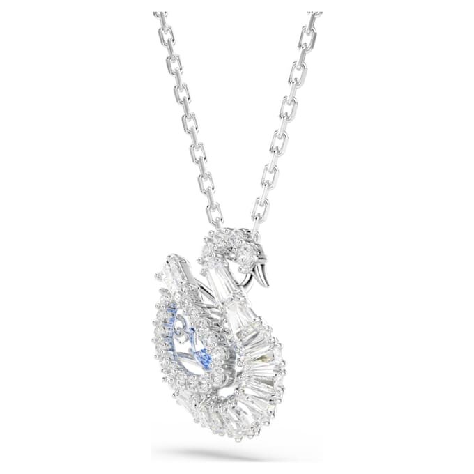 Pingente de cisne com cortes mistos, cisne, azul Pingente de cisne com cortes mistos, cisne, azul