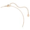 Pingente de cisne com cortes mistos, cisne, branco, banhado a ouro rosa