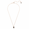 Pingente de cisne, pequeno, preto, banhado a ouro rosa