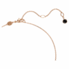 Pingente de cisne, pequeno, preto, banhado a ouro rosa