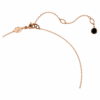Pingente de cisne, preto, banhado a ouro rosa