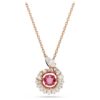 Pingente de cobra com cortes mistos, Ano da Cobra, vermelho, banhado a ouro rosa