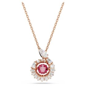 Pingente de cobra com cortes mistos, Ano da Cobra, vermelho, banhado a ouro rosa