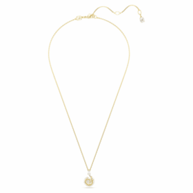 Pingente de cobra com pérola de cristal, cortes mistos, Ano da Cobra, branco, banhado a dourado