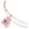 Pingente de ursinho com pérolas de cristal, ursinho, rosa, banhado a ouro rosa