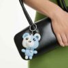 Pingente de ursinho para mala, azul, banhado a ródio Pingente de ursinho para mala, azul, banhado a ródio