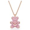 Pingente de ursinho, rosa, banhado a ouro rosa