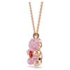 Pingente de ursinho, rosa, banhado a ouro rosa