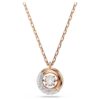 Pingente Dextera com corte redondo, branco, banhado a ouro rosa Pingente Dextera com corte redondo, branco, banhado a ouro rosa