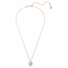 Pingente Dextera com corte redondo, branco, banhado a ouro rosa Pingente Dextera com corte redondo, branco, banhado a ouro rosa