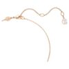 Pingente Dextera com corte redondo, branco, banhado a ouro rosa Pingente Dextera com corte redondo, branco, banhado a ouro rosa