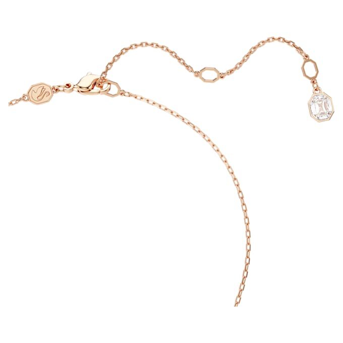 Pingente Dextera com corte redondo, branco, banhado a ouro rosa Pingente Dextera com corte redondo, branco, banhado a ouro rosa