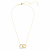 Pingente Dextera com laços entrelaçados, branco, banhado a dourado Pingente Dextera com laços entrelaçados, branco, banhado a dourado