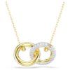 Pingente Dextera com laços entrelaçados, branco, banhado a dourado Pingente Dextera com laços entrelaçados, branco, banhado a dourado