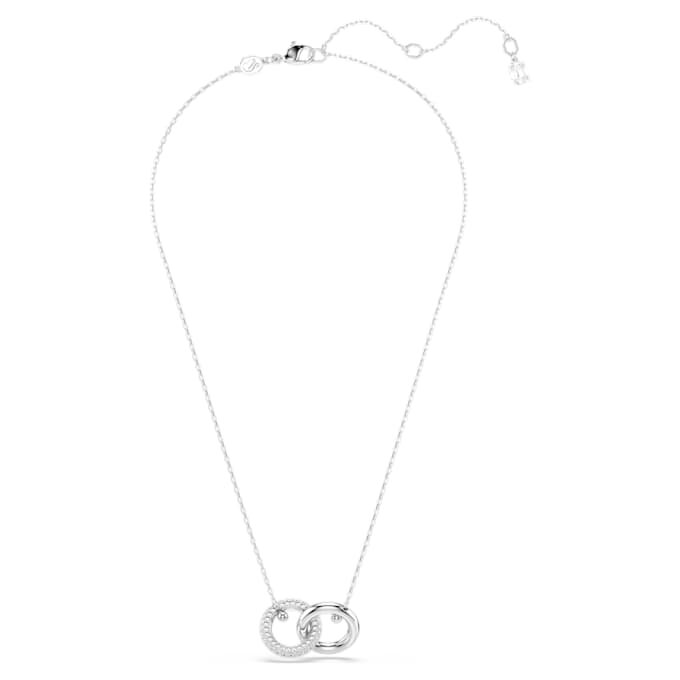 Pingente Dextera com laços entrelaçados, branco, banhado a ródio Pingente Dextera com laços entrelaçados, branco, banhado a ródio