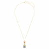 Pingente do Rei Bob dos Minions com pavé, multicolorido, banhado a dourado