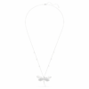 Pingente e broche Ariana Grande X Swarovski com pérola de cristal, cortes mistos, libélula, branco, banhado a ródio