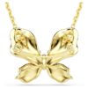 Pingente e broche Idyllia com cortes mistos, pavé, borboleta, multicolorido, banhado a dourado